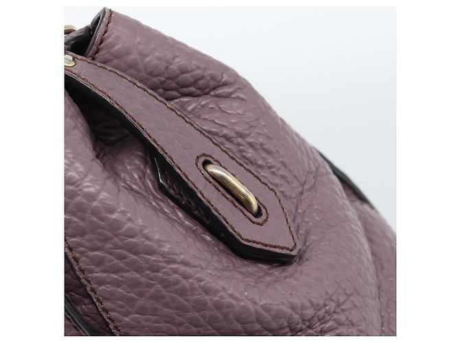 Borsa a mano BURBERRY in pelle viola argento Auth 184978 Porpora - vista 17