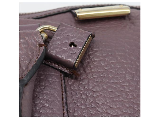 Borsa a mano BURBERRY in pelle viola argento Auth 184978 Porpora - vista 20