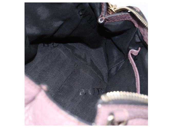 Borsa a mano BURBERRY in pelle viola argento Auth 184978 Porpora - vista 22