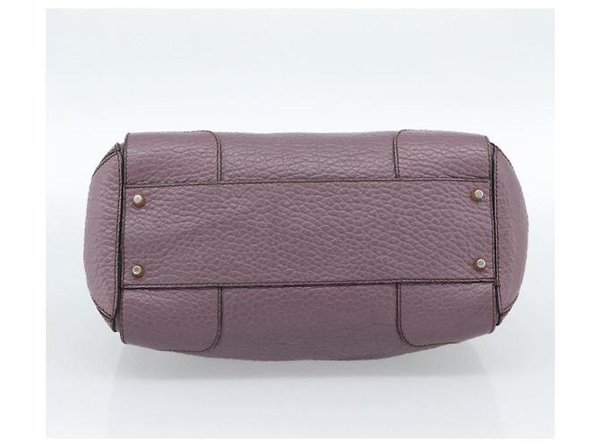 Borsa a mano BURBERRY in pelle viola argento Auth 184978 Porpora - vista 5