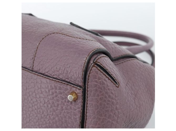 Borsa a mano BURBERRY in pelle viola argento Auth 184978 Porpora - vista 9