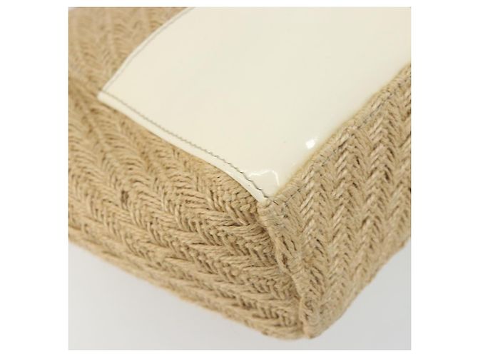 Borsa a tracolla PRADA in rafia beige oro Auth 184813A D'oro - vista 16
