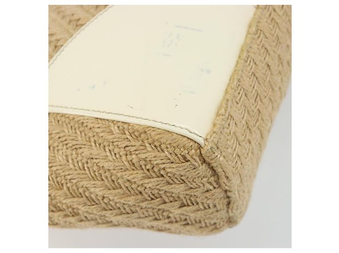 Borsa a tracolla PRADA in rafia beige oro Auth 184813A D'oro - vista 18