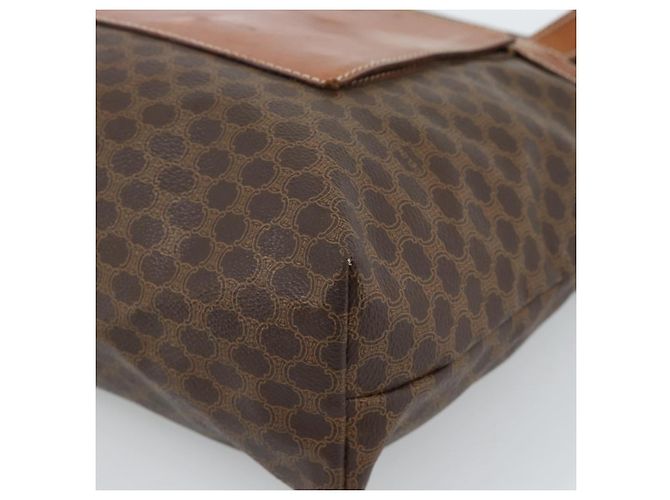 Céline Bolsa Tote CELINE Macadam Canvas em PVC e couro marrom com detalhes dourados Auth ka4675 - vista 14