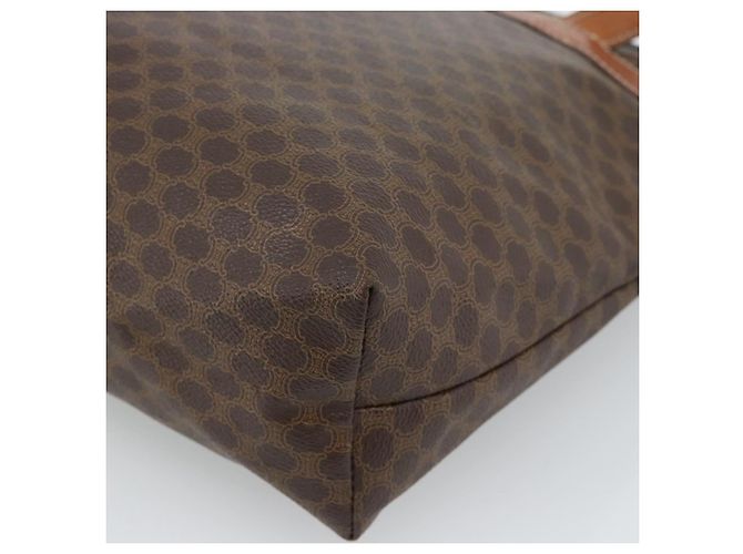 Céline Bolsa Tote CELINE Macadam Canvas em PVC e couro marrom com detalhes dourados Auth ka4675 - vista 16