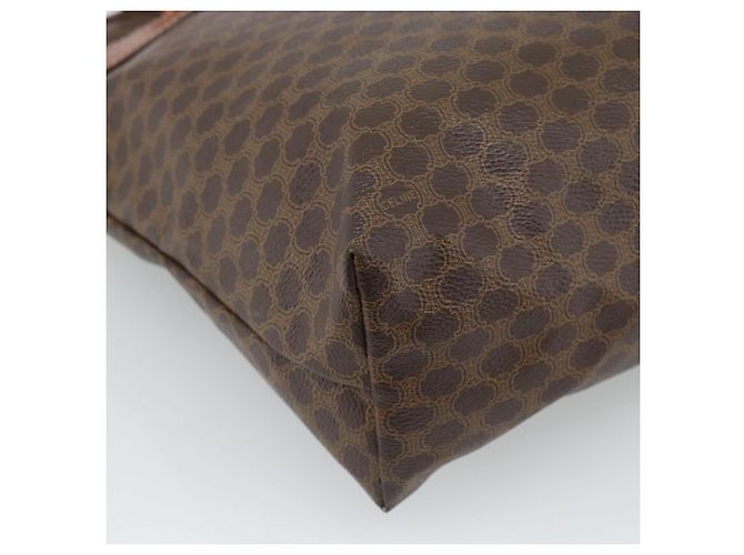 Céline Bolsa Tote CELINE Macadam Canvas em PVC e couro marrom com detalhes dourados Auth ka4675 - vista 17