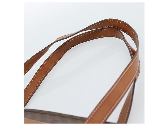 Céline Bolsa Tote CELINE Macadam Canvas em PVC e couro marrom com detalhes dourados Auth ka4675 - vista 8