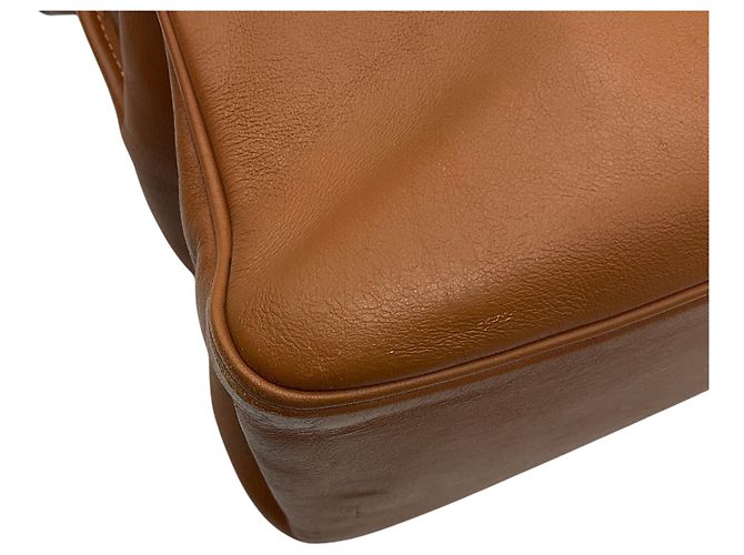 Borsa Delvaux Light Brown / Cognac in pelle di vitello Gin Fizz Jumping Marrone - vista 11