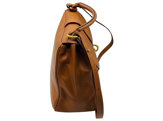 Borsa Delvaux Light Brown / Cognac in pelle di vitello Gin Fizz Jumping Marrone - vista 2