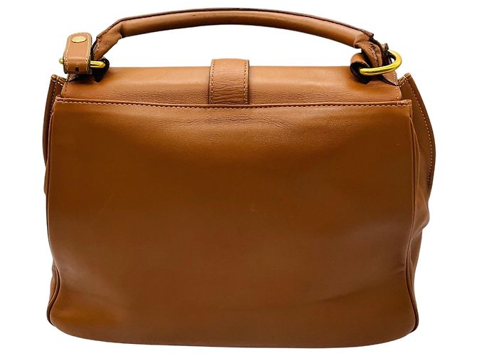 Borsa Delvaux Light Brown / Cognac in pelle di vitello Gin Fizz Jumping Marrone - vista 3