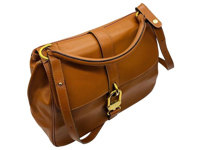 Borsa Delvaux Light Brown / Cognac in pelle di vitello Gin Fizz Jumping Marrone - vista 5
