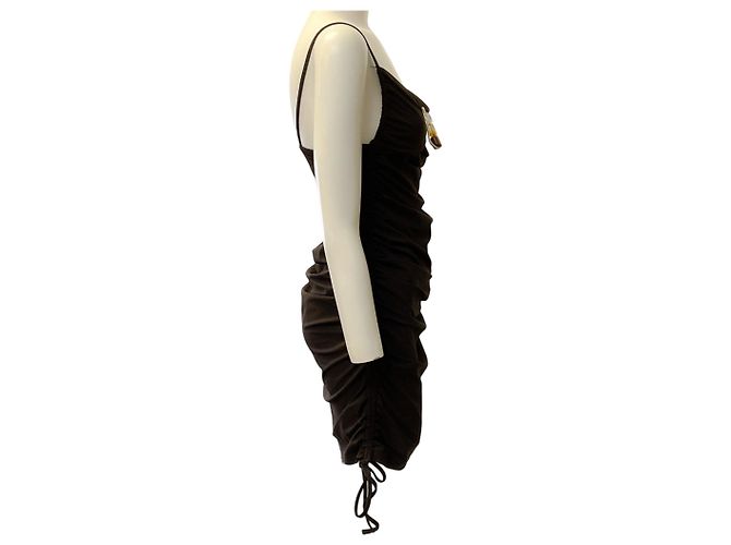 Autre Marque Christopher Esber Mini-Ruchkleid in Braun - Ansicht 2