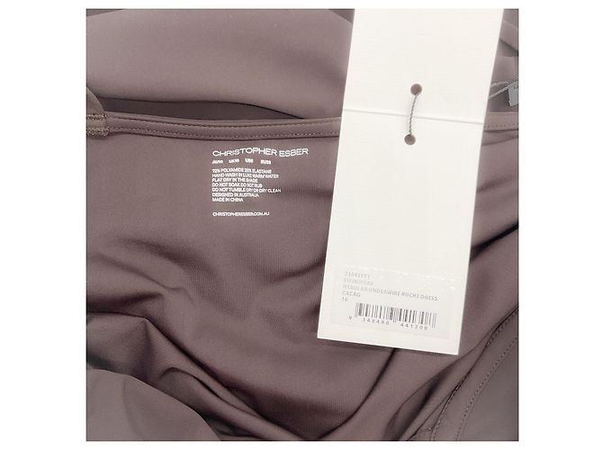 Autre Marque Christopher Esber Mini-Ruchkleid in Braun - Ansicht 4