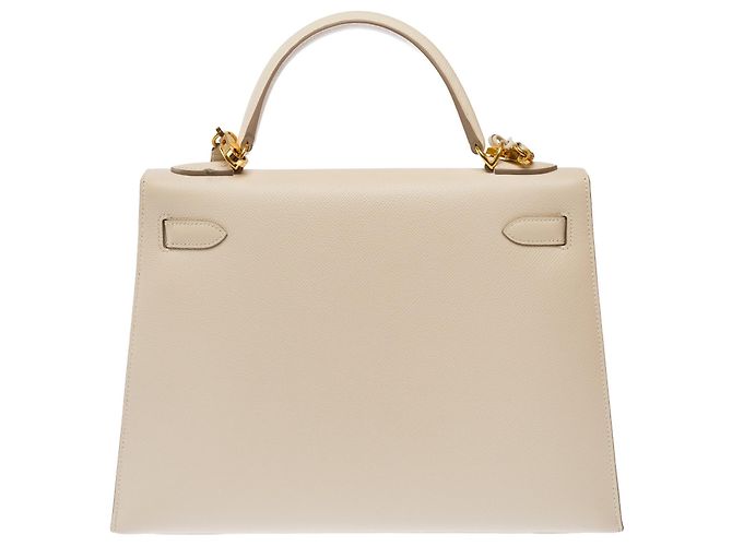 Hermès Borsa HERMES Kelly 32 in Pelle Bianca - 103658 Bianco - vista 4