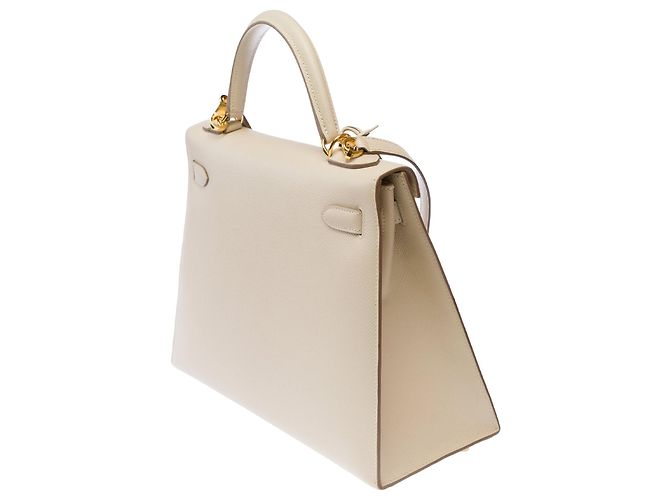 Hermès Borsa HERMES Kelly 32 in Pelle Bianca - 103658 Bianco - vista 6