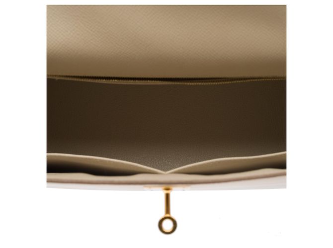Hermès Borsa HERMES Kelly 32 in Pelle Bianca - 103658 Bianco - vista 9