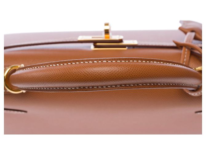 Hermès Borsa HERMES Kelly 25 in Pelle Oro - 103653 D'oro - vista 10