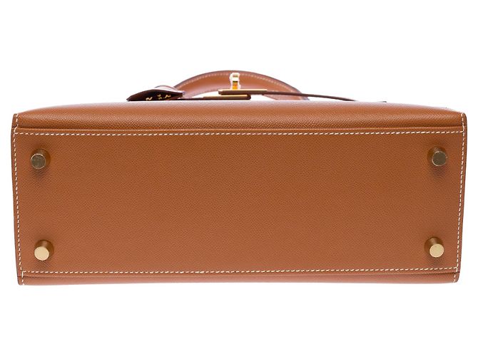 Hermès Borsa HERMES Kelly 25 in Pelle Oro - 103653 D'oro - vista 11