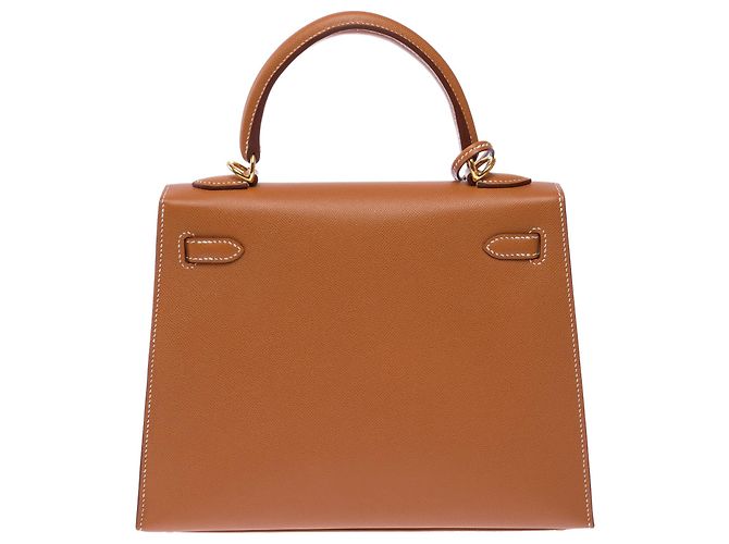 Hermès Borsa HERMES Kelly 25 in Pelle Oro - 103653 D'oro - vista 4