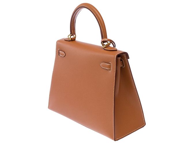 Hermès Borsa HERMES Kelly 25 in Pelle Oro - 103653 D'oro - vista 6