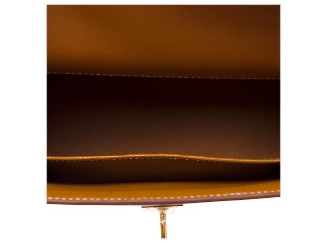 Hermès Borsa HERMES Kelly 25 in Pelle Oro - 103653 D'oro - vista 9