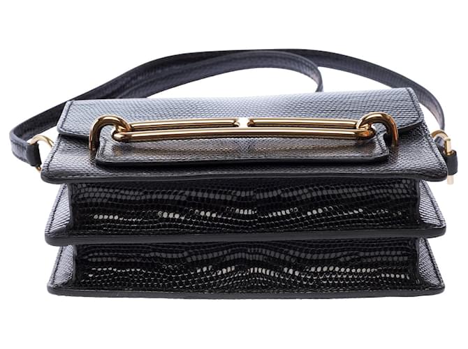 Hermès Borsa HERMES Roulis Lizard Nera - 103657 Nero - vista 11