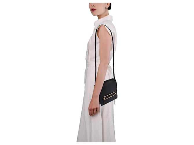 Hermès Borsa HERMES Roulis Lizard Nera - 103657 Nero - vista 13