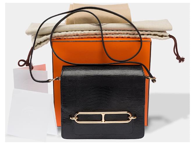 Hermès Borsa HERMES Roulis Lizard Nera - 103657 Nero - vista 2