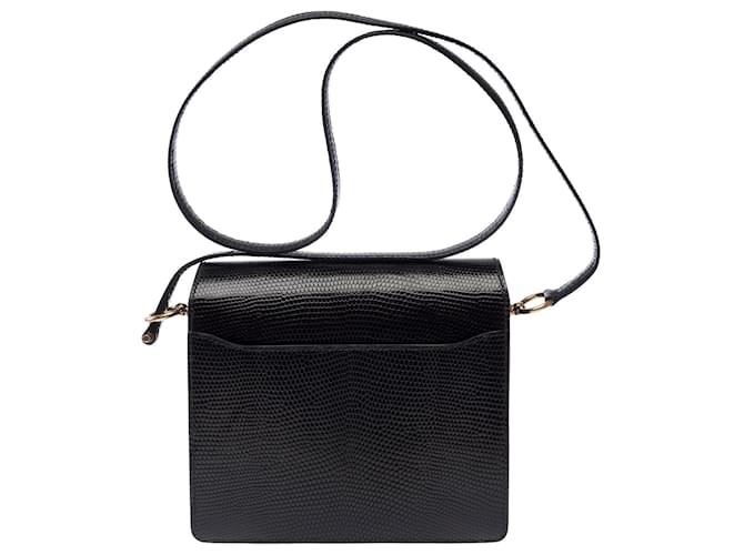 Hermès Borsa HERMES Roulis Lizard Nera - 103657 Nero - vista 4