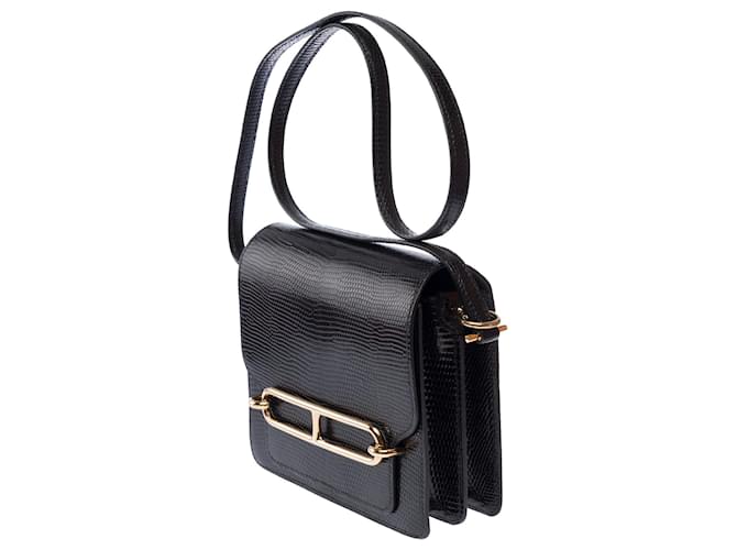 Hermès Borsa HERMES Roulis Lizard Nera - 103657 Nero - vista 5