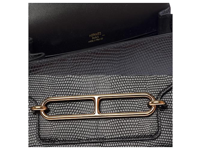 Hermès Borsa HERMES Roulis Lizard Nera - 103657 Nero - vista 7
