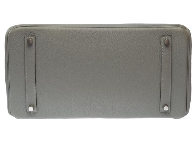 Hermès Borsa HERMES Birkin 35 in Pelle Grigia - 103656 Grigio - vista 11