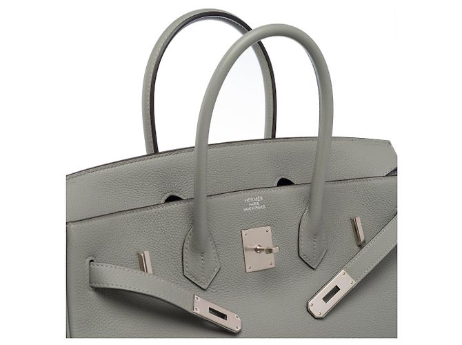 Hermès Borsa HERMES Birkin 35 in Pelle Grigia - 103656 Grigio - vista 7