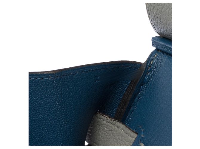 Hermès Borsa HERMES Birkin 35 in Pelle Grigia - 103656 Grigio - vista 8