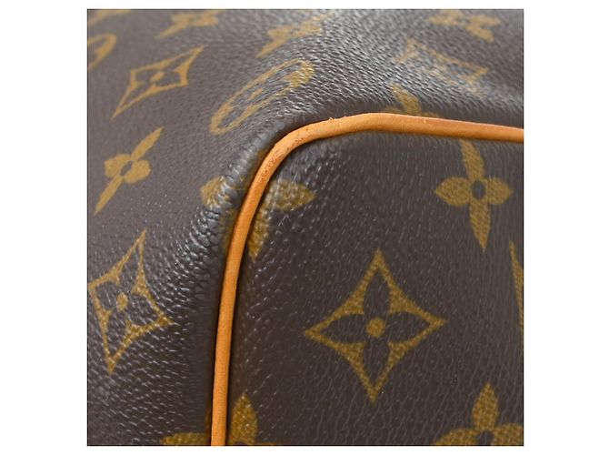 Borsa Keepall Louis Vuitton in tela Monogram 50 Marrone - vista 7