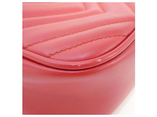 Borsa a Spalla Gucci GG Marmont 447632 DTD1T Rosso - vista 3