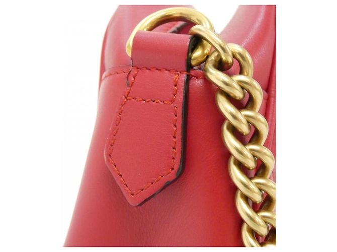 Borsa a Spalla Gucci GG Marmont 447632 DTD1T Rosso - vista 5