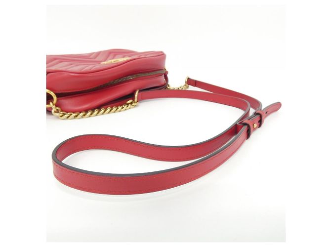 Borsa a Spalla Gucci GG Marmont 447632 DTD1T Rosso - vista 6