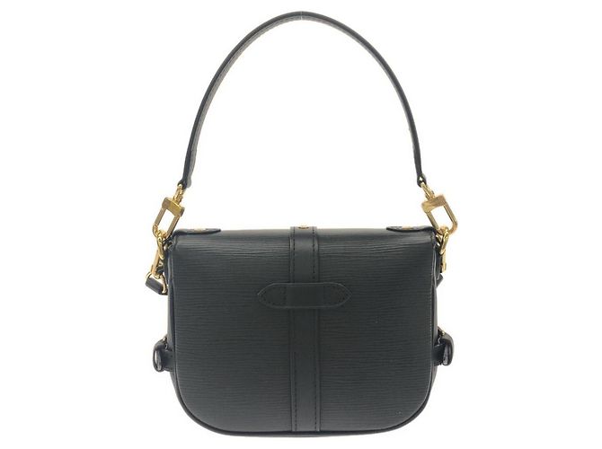 Borsa a tracolla Louis Vuitton Epi Saumur BB M23469 Nero - vista 2