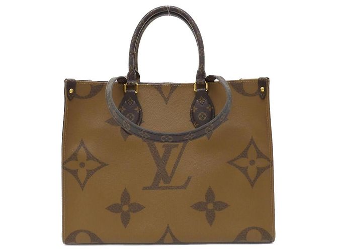 Borsa Louis Vuitton Monogram Giant OnTheGo MM Marrone - vista 2