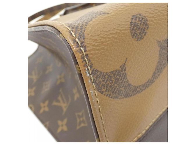 Borsa Louis Vuitton Monogram Giant OnTheGo MM Marrone - vista 3
