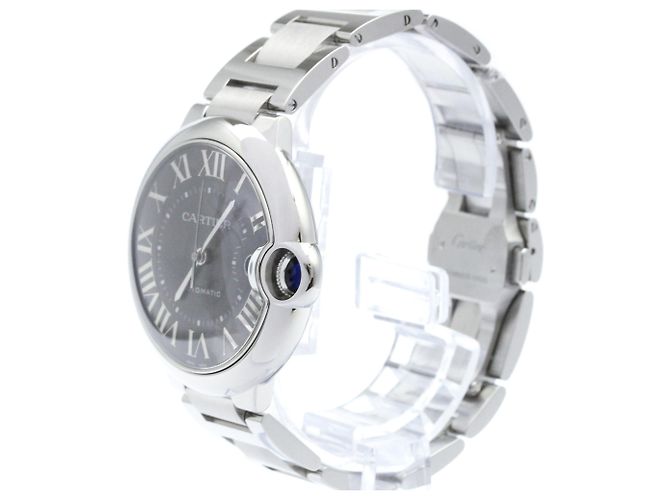 Relógio de pulso automático em aço Cartier Ballon Bleu - vista 2