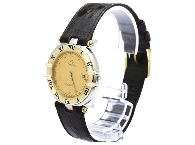 Orologio da uomo OMEGA Constellation Date in oro 18K e acciaio - vista 2