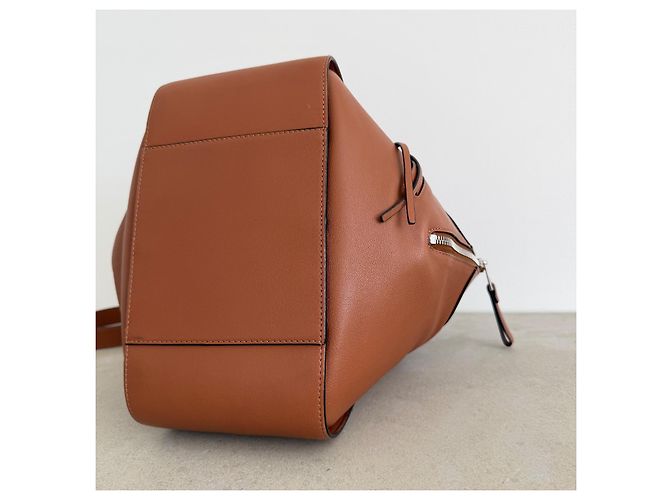 Loewe Borsa Small Hammock in Pelle Tan Marrone - vista 6