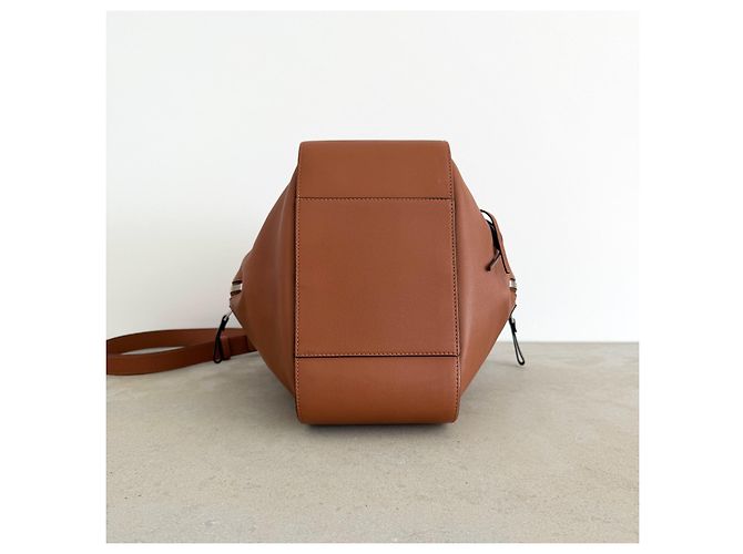 Loewe Borsa Small Hammock in Pelle Tan Marrone - vista 7