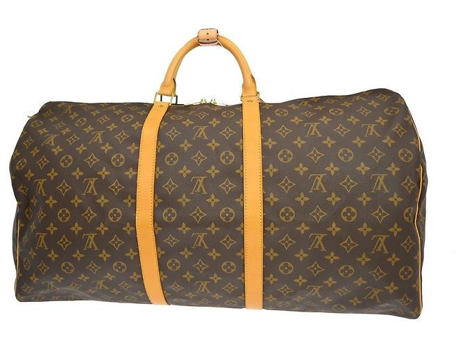 Borsa Keepall Louis Vuitton Monogram Canvas 60 Marrone - vista 2