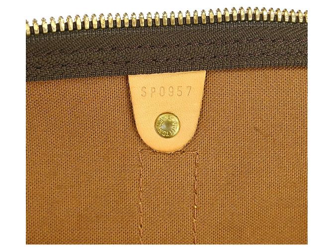 Borsa Louis Vuitton Keepall in tela Monogram 55 Marrone - vista 5