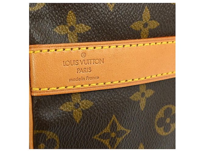 Borsa Louis Vuitton Keepall Bandouliere Monogram Canvas 55 Marrone - vista 4