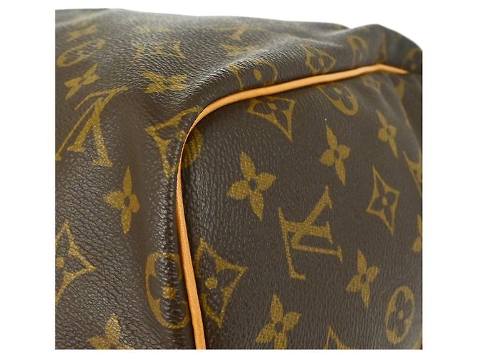 Borsa Louis Vuitton Keepall Bandouliere Monogram Canvas 55 Marrone - vista 7
