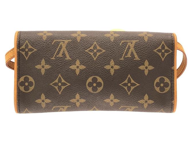 Louis Vuitton Monogram Pochette Twin PM M51854 Borsa a Spalla Marrone - vista 2